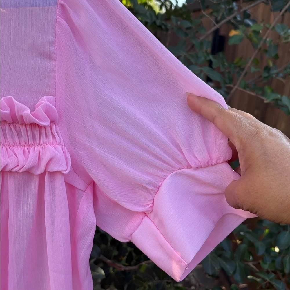 ASOS Pink Sheer Blouse - Picture 4 of 6